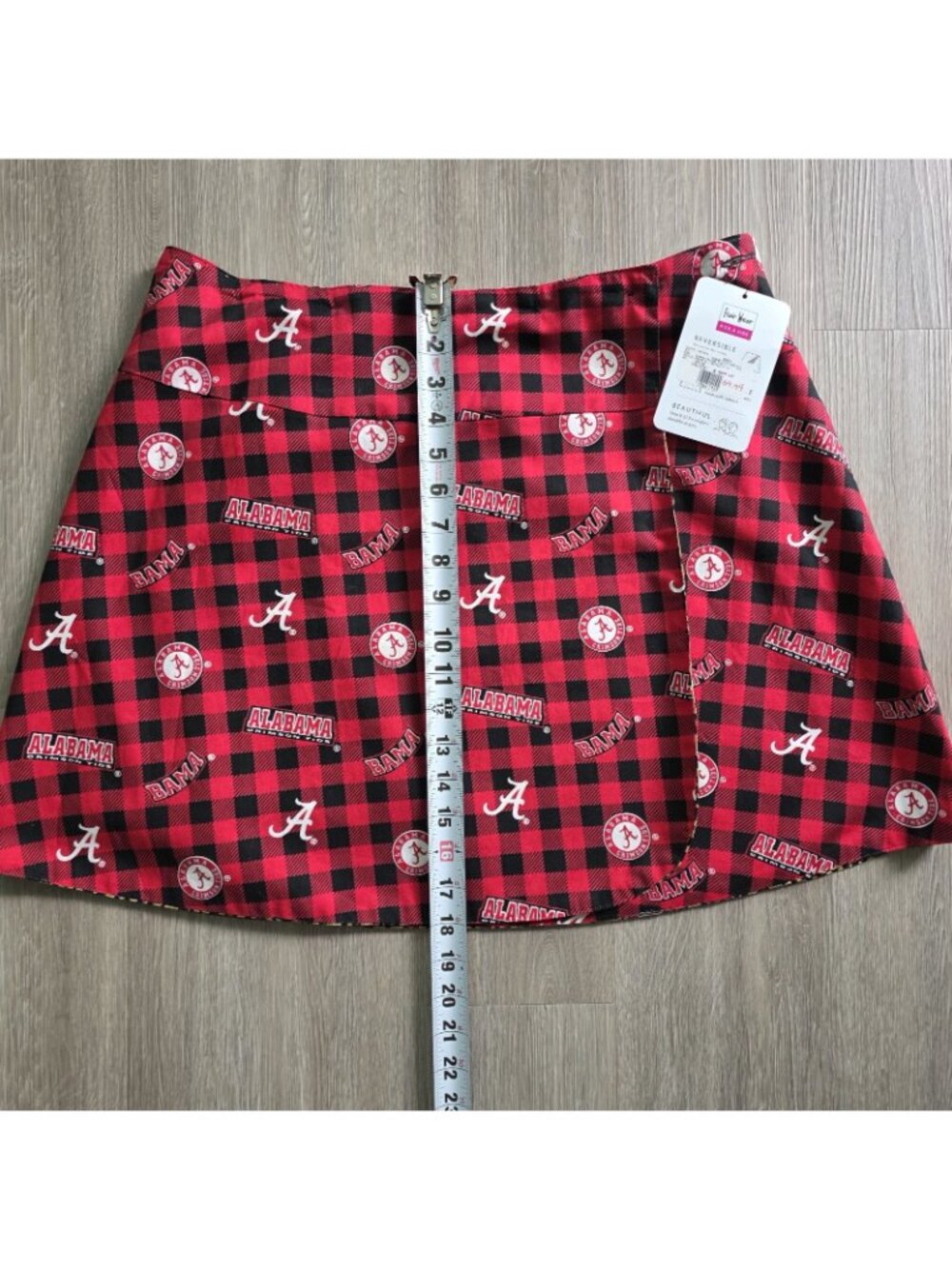 Alabama Crimson Tide Skirt Womens XL NCAA Plaid Game Day Fan Apparel - Picture 5 of 12